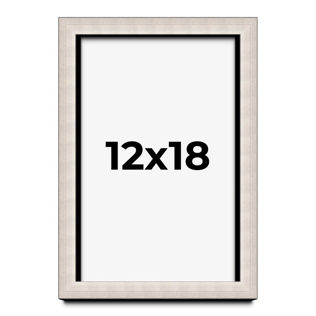 12x18 Shadow Box Frame Silver Real Wood Contemporary Shadowbox Display Frame UV Acrylic Front Acid Free Backing and Hardware