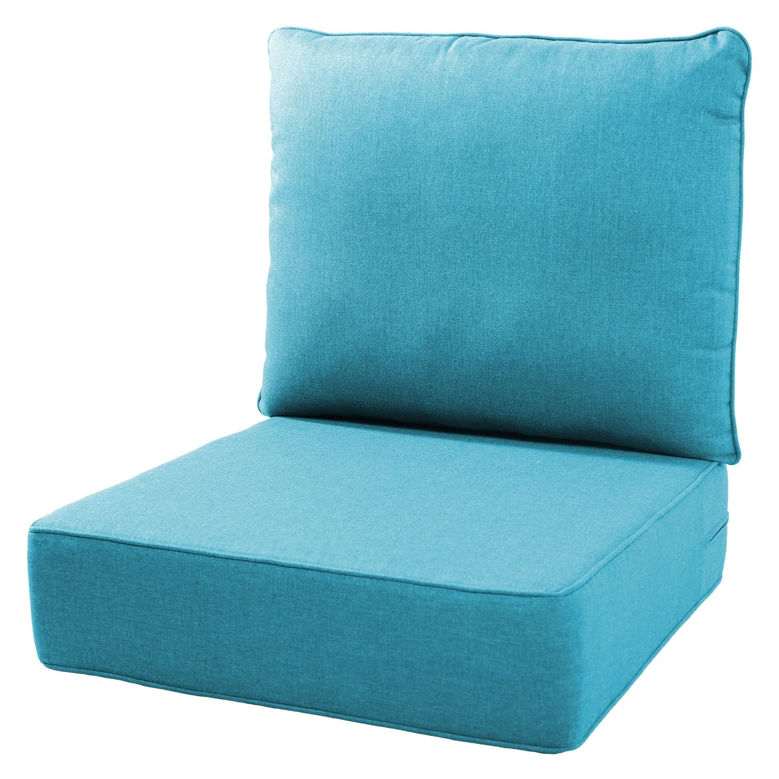 Gymojoy 24"x22"x6" Patio Thick Cushions & Pillows Set - Deep Seat Indoor/Outdoor Water & Fade Resistant