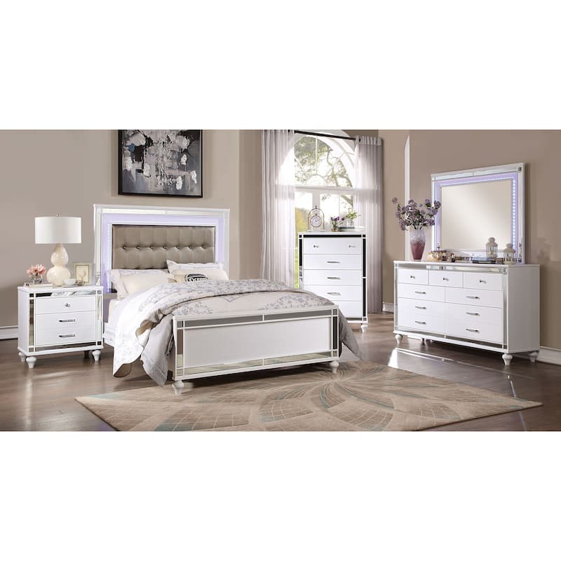 Derc Modern 62-inch Wide Solid Wood 9-Drawer Dresser by Furniture of America
