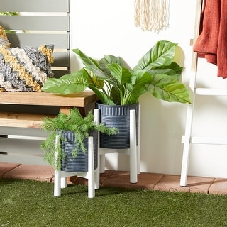 Iron Coastal Planter (Set of 2) - 10 x 10 x 18