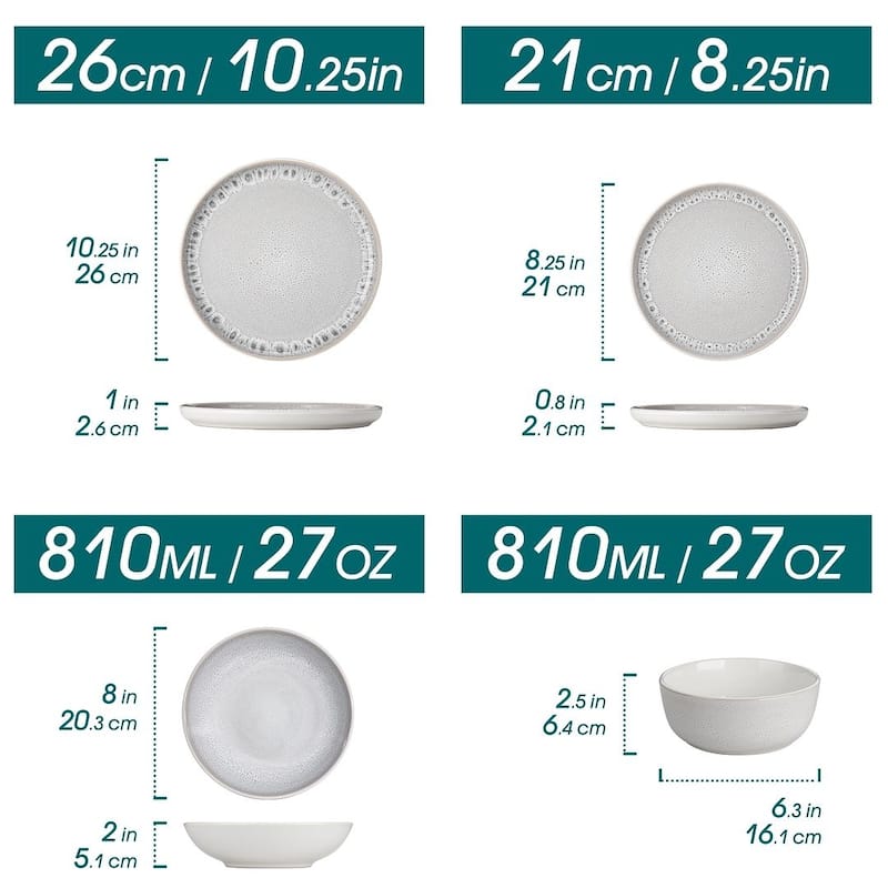 vancasso Snow Dinnerware Collection Stoneware for Modern Kitchens