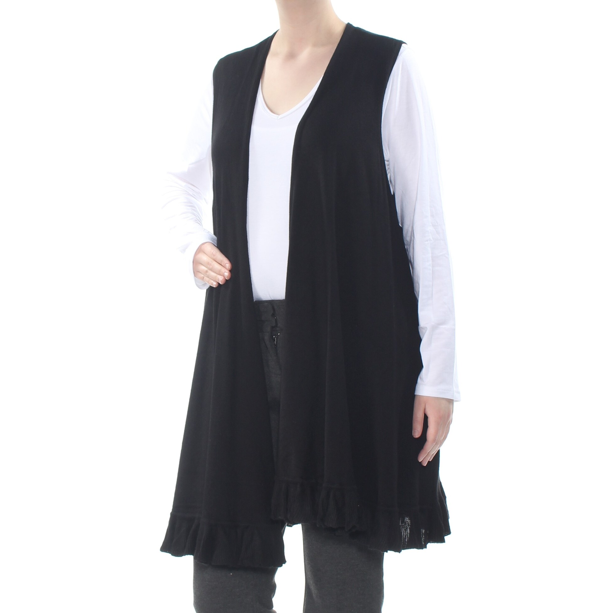 black sweater vest women's plus size