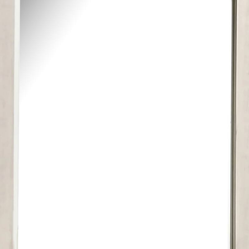 Hyao Dresser Mirror, White Wash Veneer, 38 Inch Square Frame - White Wash