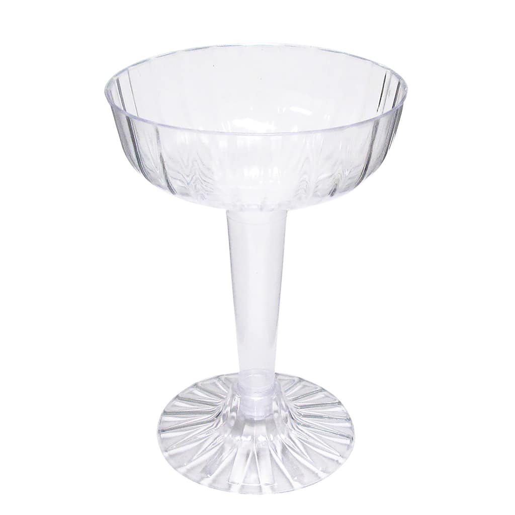 Set of 36 Pcs Clear Plastic Champagne Flute Disposable Cup 4.75in - 4.75" H x 3.25" D - 4.75" H x 3.25" D