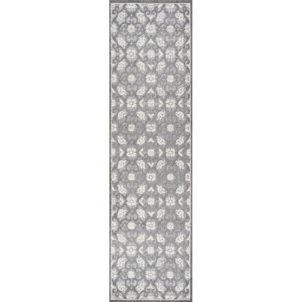 JONATHAN Y Crisantemo Tile Trellis High-Low Indoor/Outdoor Area Rug