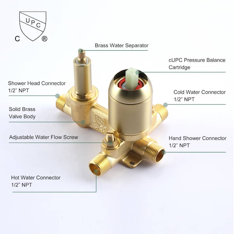 5-Spray Patterns with 2.5 GPM 12 in. Ceiling Mount Dual Shower Heads with Valve Included
