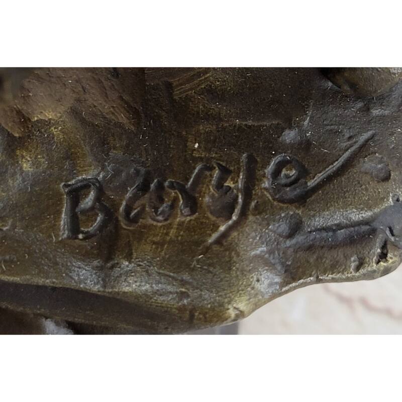Hand Made Elephant Family Walking Up The Hill Bronze Sculpture By Barye Figure