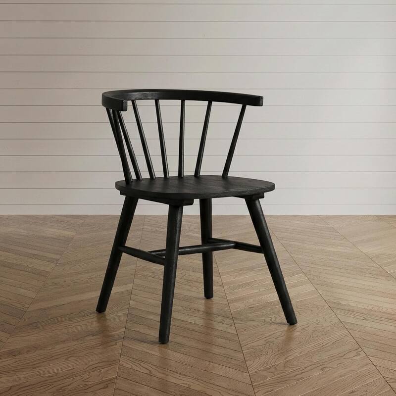Modern Black Finish Dining Chairs Set