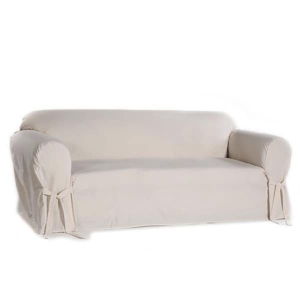 slide 2 of 9, Classic Slipcovers Machine-Washable Cotton Duck Sofa Slipcover Natural
