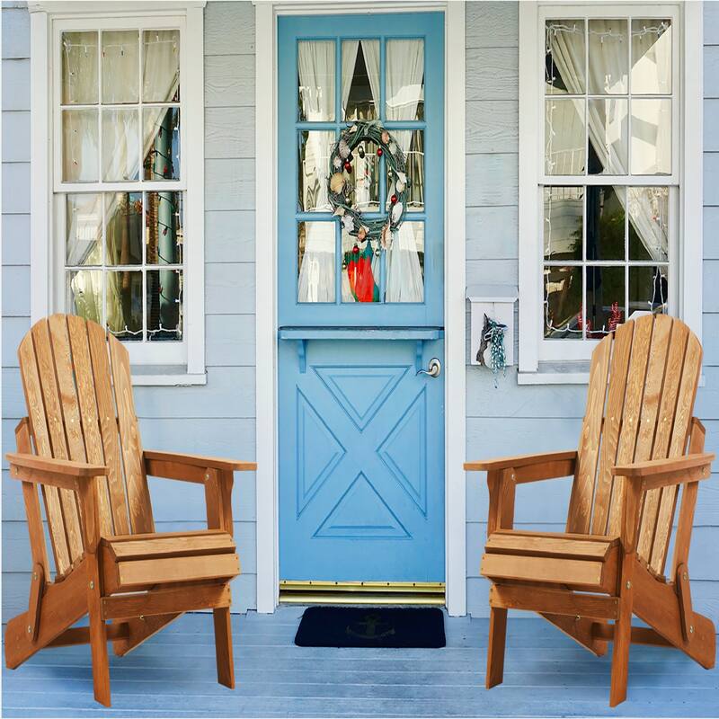 Oversize Wooden Outdoor Folding Adirondack Chair