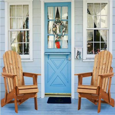 Oversize Wooden Outdoor Folding Adirondack Chair
