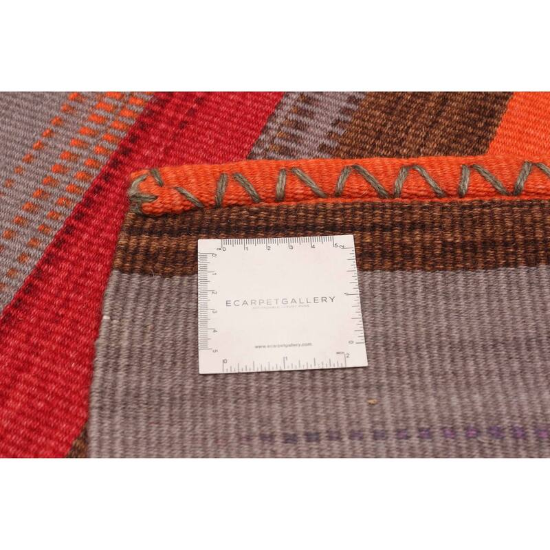 ECARPETGALLERY Flat-Weave Ankara FW Grey Wool Kilim - 9'10 x 12'10