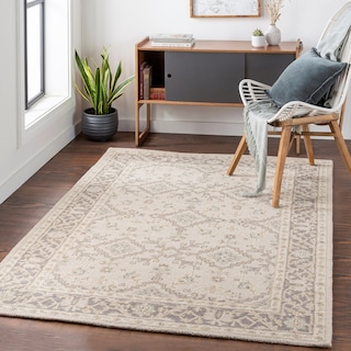 Ringwood Hand Tufted Traditional Border Wool Area Rug