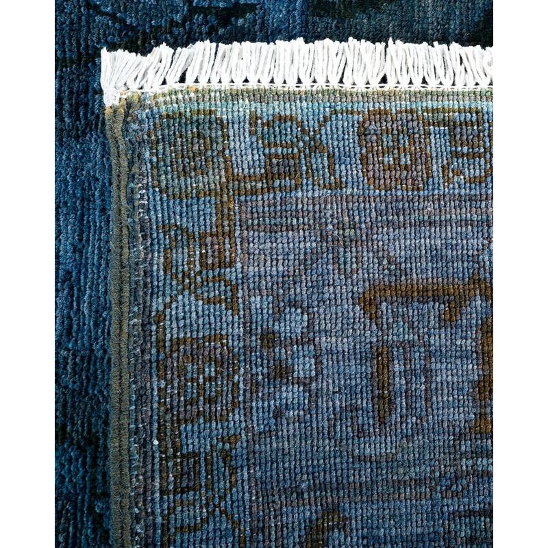 Overton Hand Knotted Wool Vintage Inspired Modern Contemporary Overdyed Purple Area Rug - 11' 10" x 14' 9"
