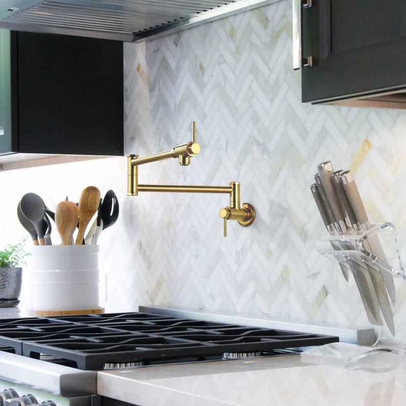 WOWOW Modern Foldable Filling Faucet with Dual-Joint Swivel Arm