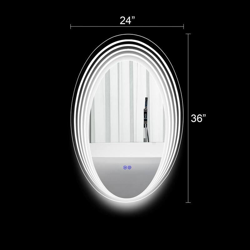 Frameless Back Lit LED Mirror - Silver