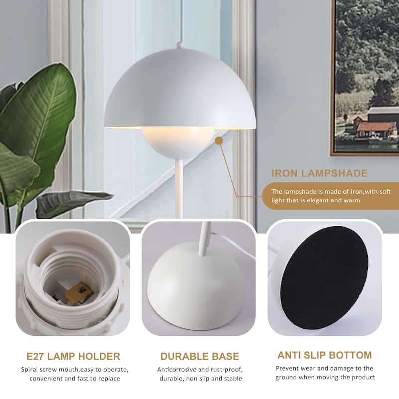 Industrial Metal Shade White/Black/Gold Floor Lamp with Foot Switch Modern Tall Standing Lamp for Living Room