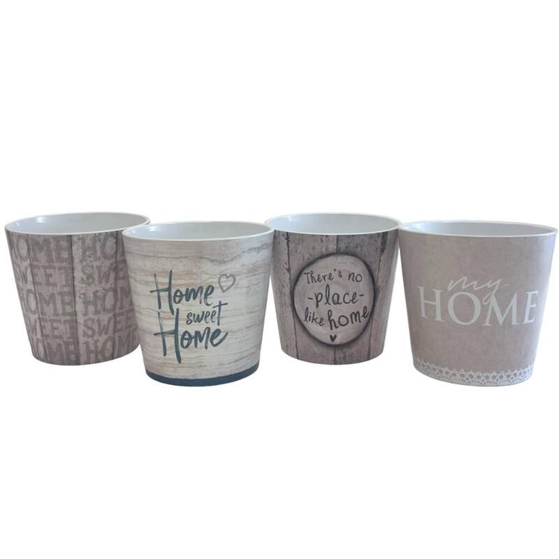 5.5" Dia. Indoor Ceramic Plant Pot Set - Home Collection - 4 Piece Set