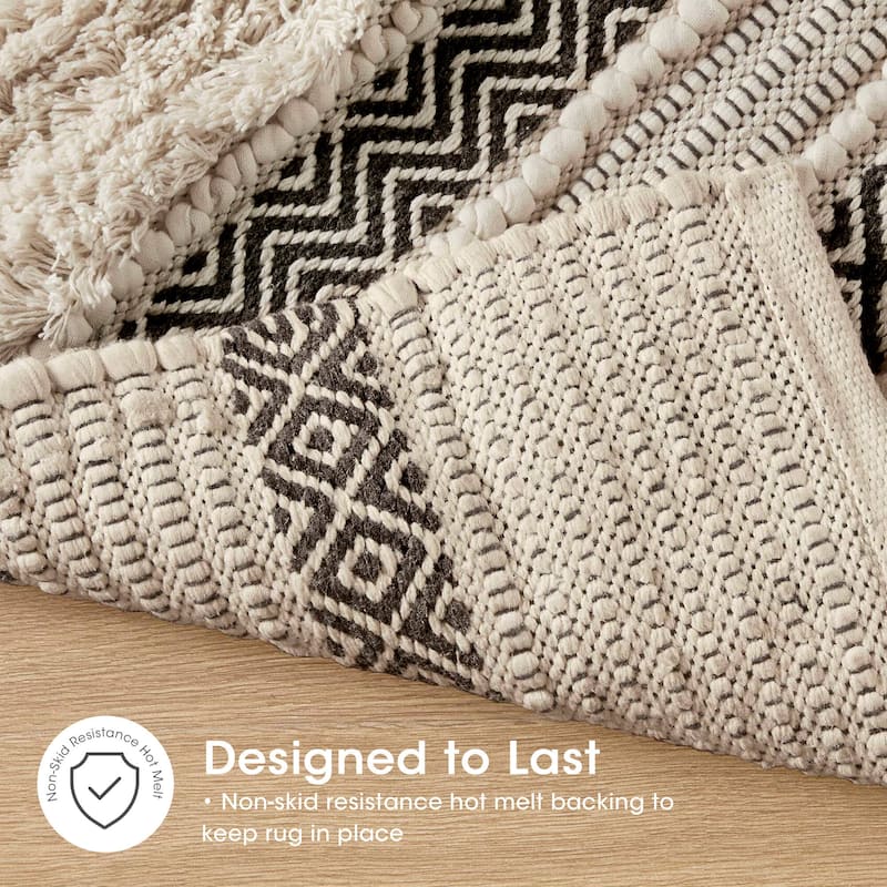 INK+IVY Asher Woven Texture Stripe Bath Rug