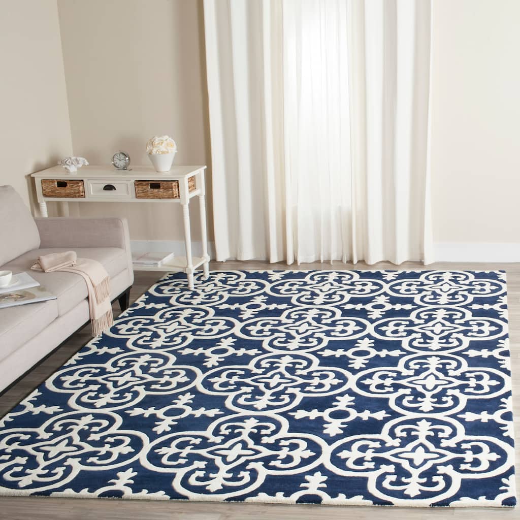 SAFAVIEH, Handmade Chatham Tudorina Modern Moroccan Wool Rug