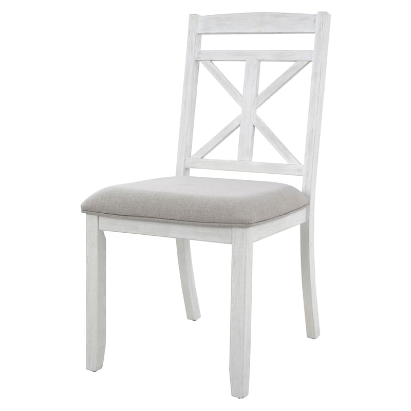 Retro 5-Piece Dining Table Set with Extendable Round Table and Upholstered Chairs for Dining Room