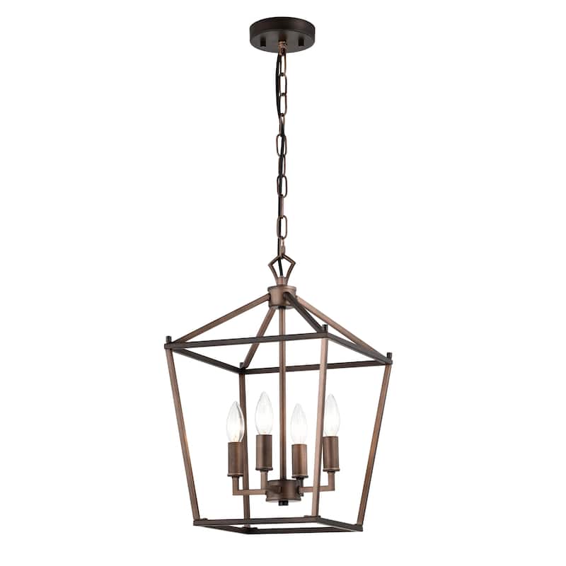 Buelex Lamp Post Lantern Style Iron Chandelier - Oil-Rubbed-Bronze-12in