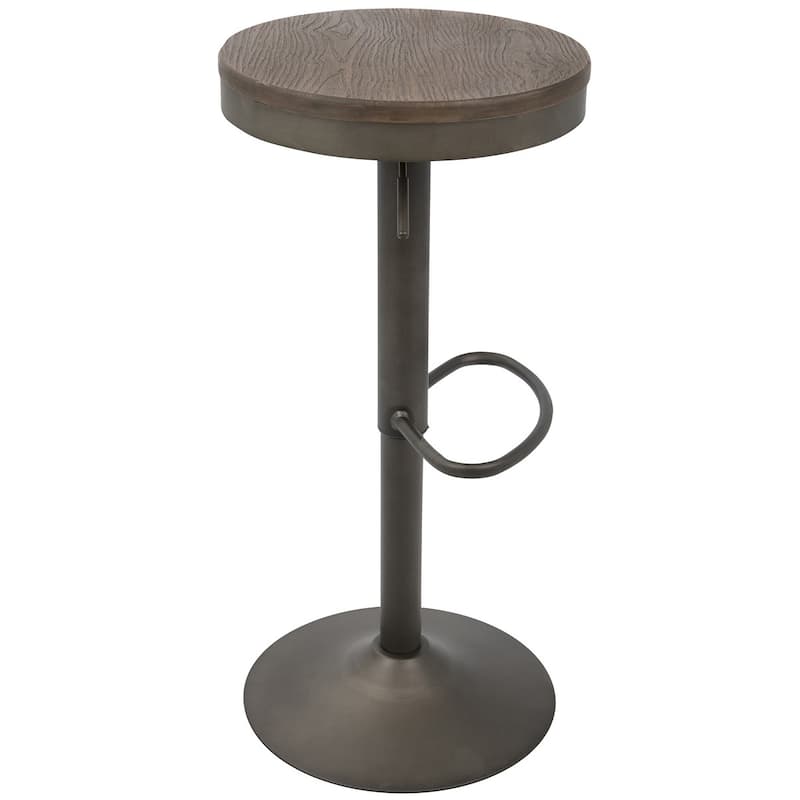 2 Brown Dakota Wood Swivel Indoor Bar Stools 31"