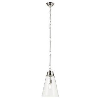 Kichler Lighting Marsailli 19" 1-Light Medium Pendant with Clear Glass in Brushed Nickel - 11.5