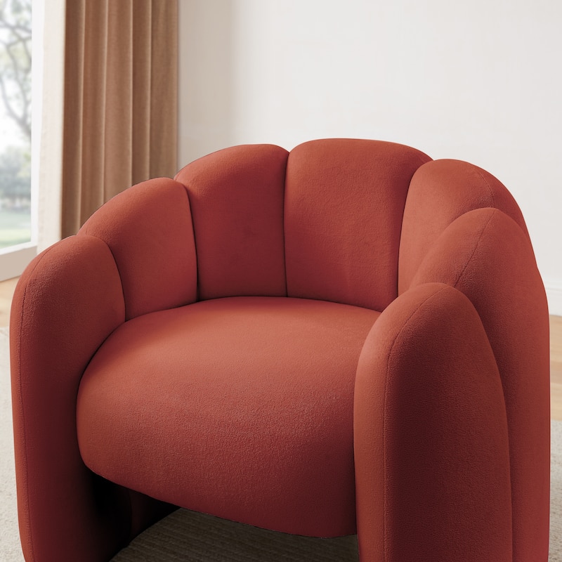 Art Leon Petal Accent Barrel Chair with Pillows