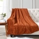 preview thumbnail 62 of 221, Solid Color SuperMink FauxFur Throw 50" x 60" - Umber