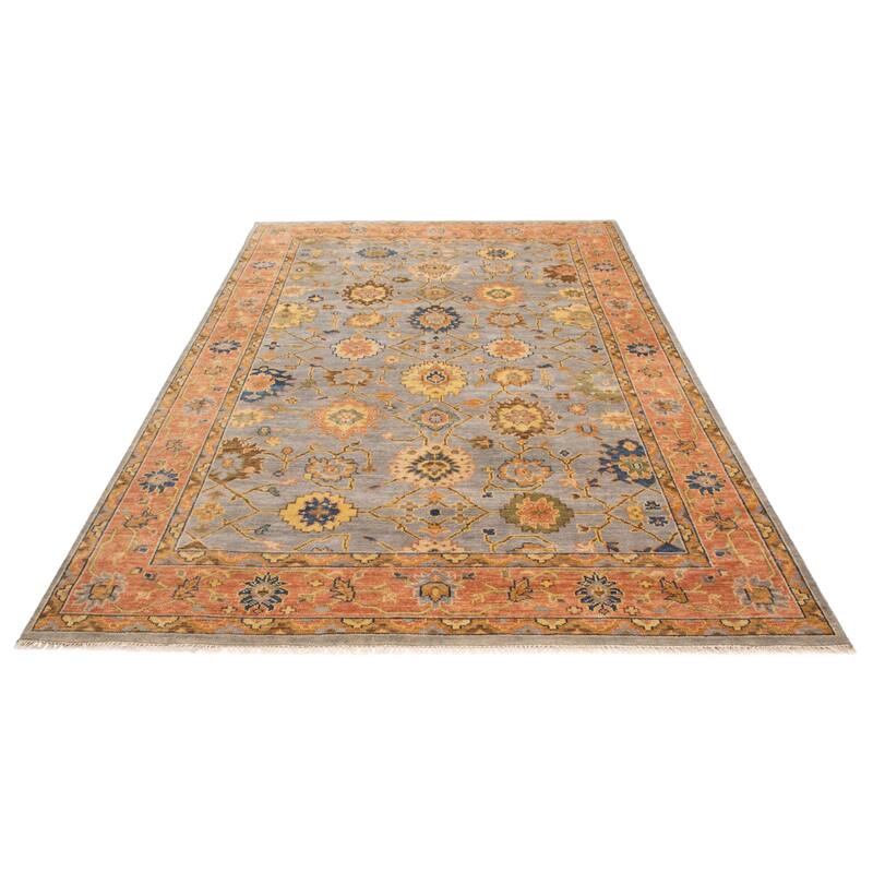 ECARPETGALLERY Hand-knotted Jules Serapi Grey Wool Rug - 9'10 x 13'11