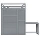 preview thumbnail 29 of 30, Full Size Bunk Bed with Wardrobe,Desk and Storage