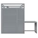 preview thumbnail 15 of 14, Full Size Loft Bed with Foldable Door Panels Wardrobe,Desk and Cabinets