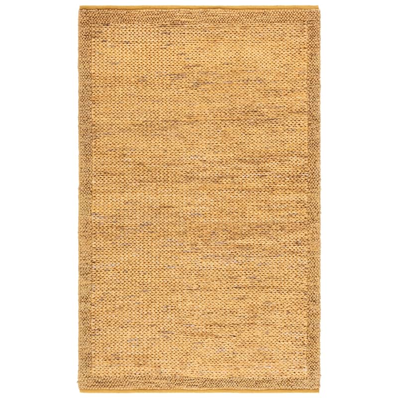 SAFAVIEH Hand-Woven Natural Fiber Shanna Casual Jute Rug - 6' Square - Gold