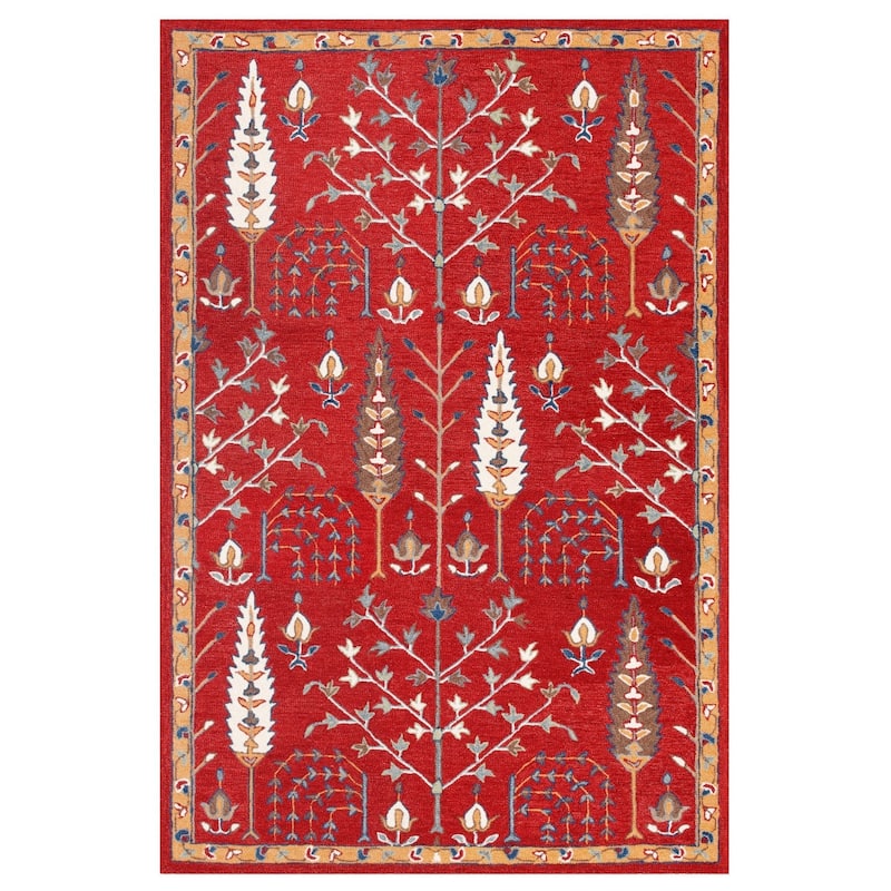 Dahoy Hand Tufted Floral Traditional Area Rug By HomeRoots