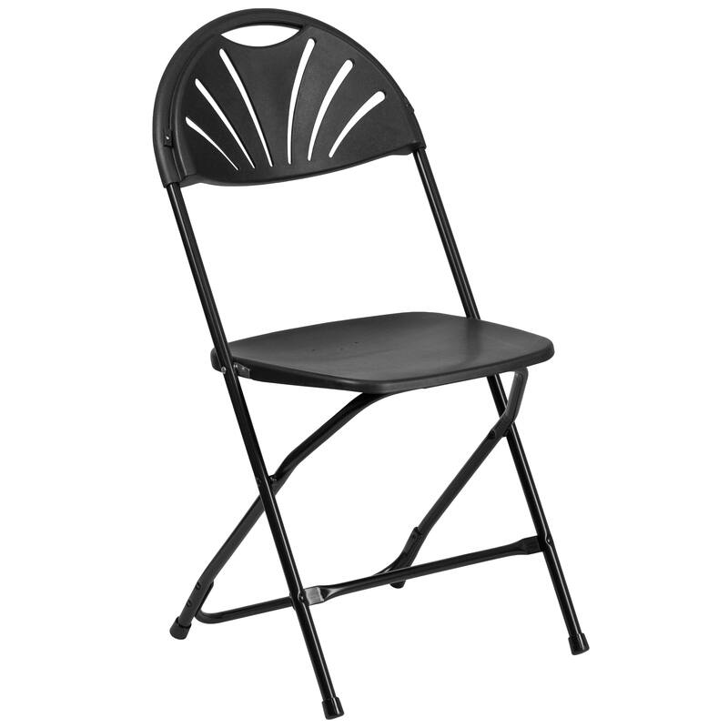 8 Pack 650 lb. Capacity Plastic Fan Back Folding Chair