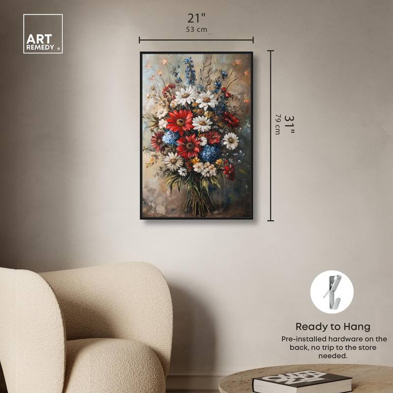 Symphony of Flowers II Canvas by Art Remedy
