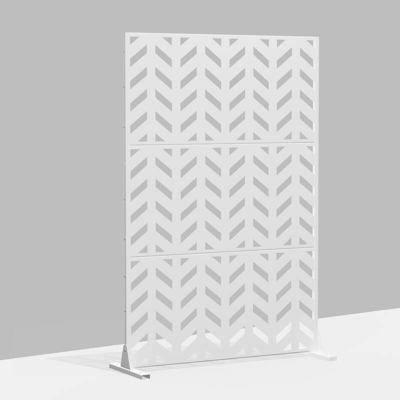 Outdoor Privacy Screen Metal Privacy Screen Panel Free Standing - 72*47