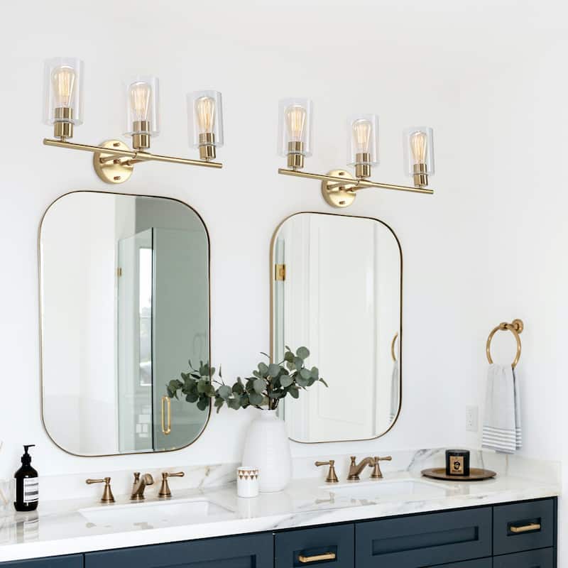 Modern 3-Light Dimmable Bathroom Vanity Lights, Industrial Wall Sconces, Modern Wall Lights - W22.83"x H8.46"
