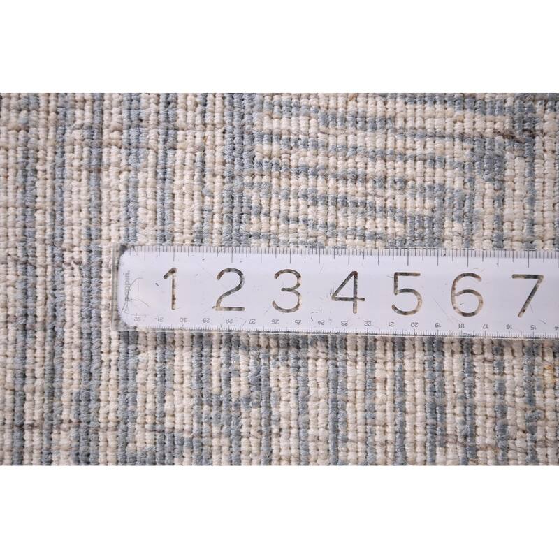 All-Over Modern Area Rug Handmade Abstract Wool Carpet - 5'4" x 7'6"