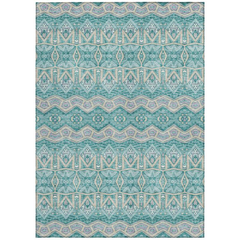 HomeRoots Moroccan Transitional Rectangle Outdoor Rug