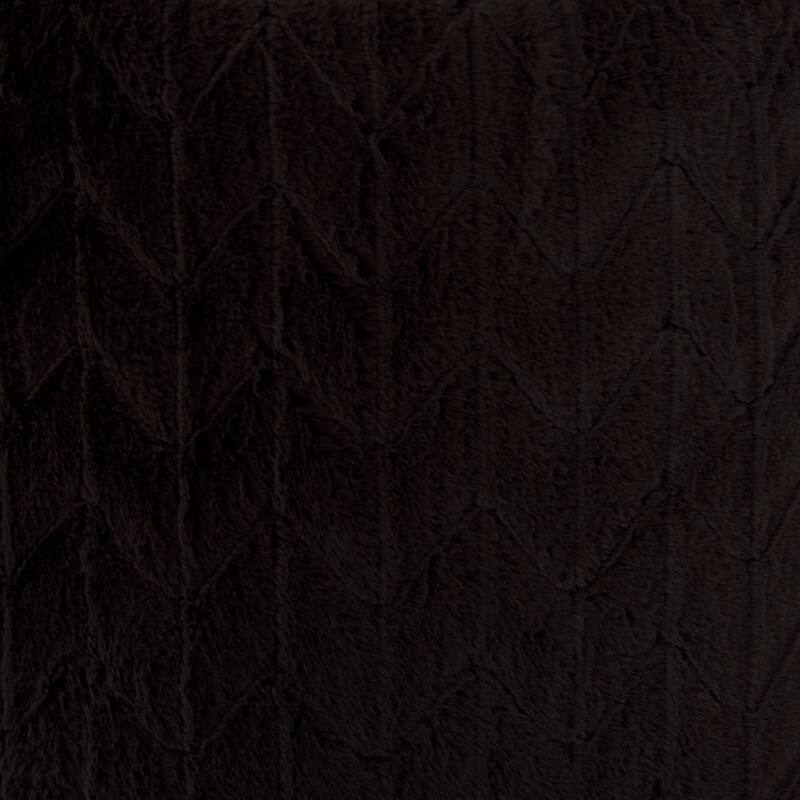 Allan Andrews Scroll Puff Ottoman with Titanium Frame & Cover, Angora Collection