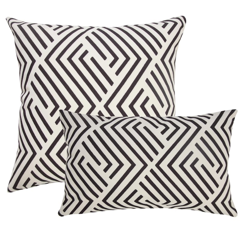 Sevita Geometric Maze Indoor/Outdoor Throw Pillow