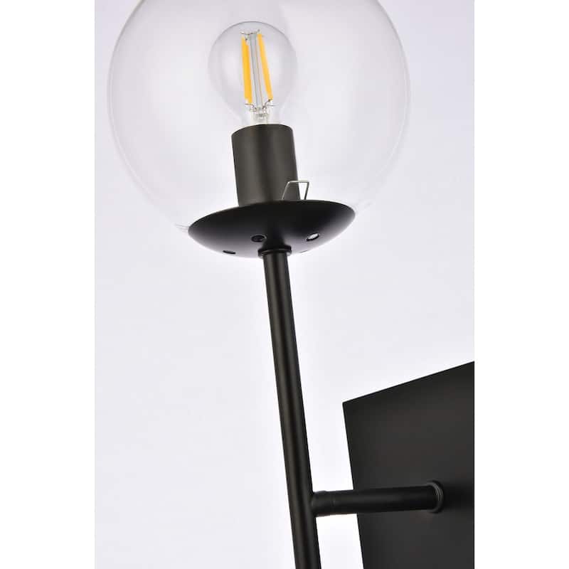 Nina 1 Light Clear Glass Wall Sconce