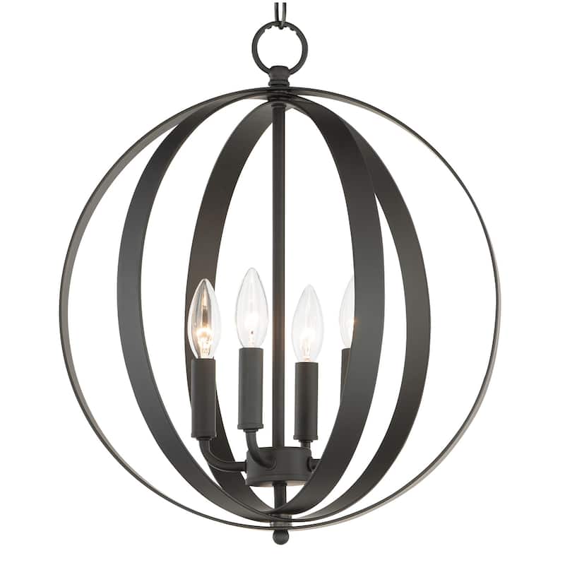 Maxim Provident 4 Light 16" Wide Taper Candle Pendant - Black