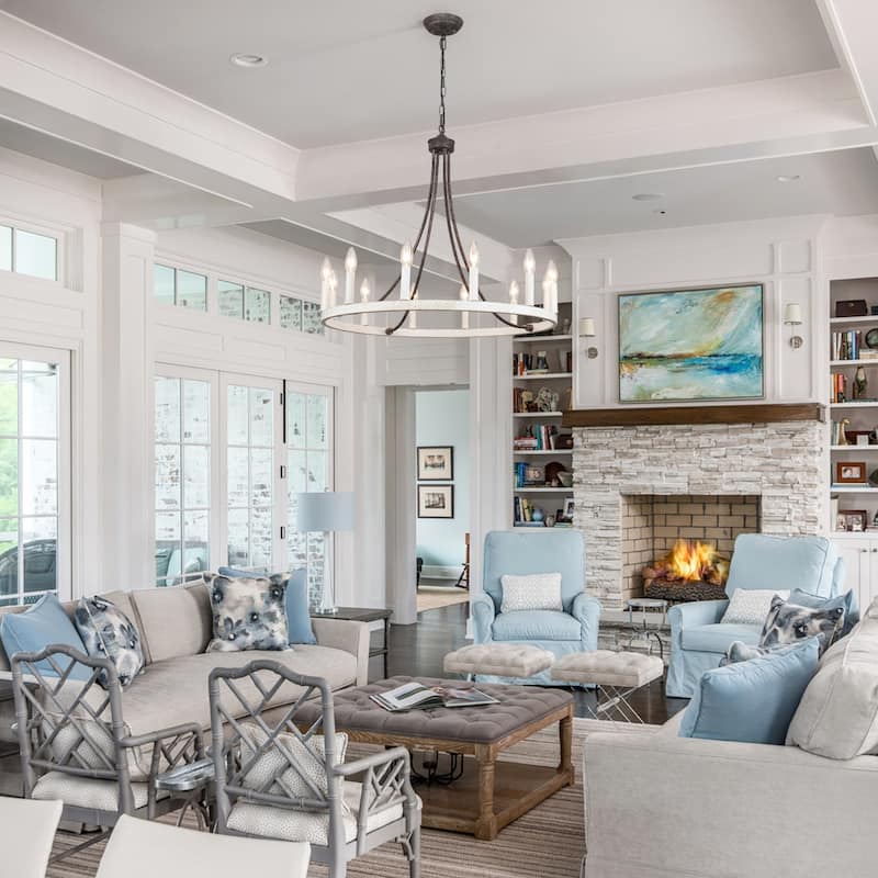 12-Light 26.77-inch Vintage Rustic Wagon Wheel Chandelier for Kitchen