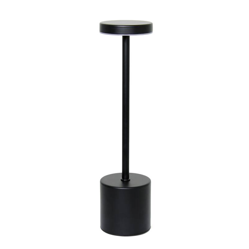 LED Mushroom Disc Touch Sensor Desk Lamp - 12.75" - Black