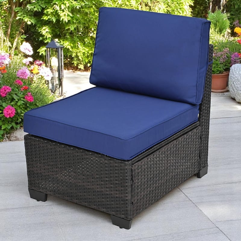 10-Piece Outdoor Patio Furniture Set,outdoor Sectional Sofa with Cushions,Modular Seating with Ottomans and Armchairs