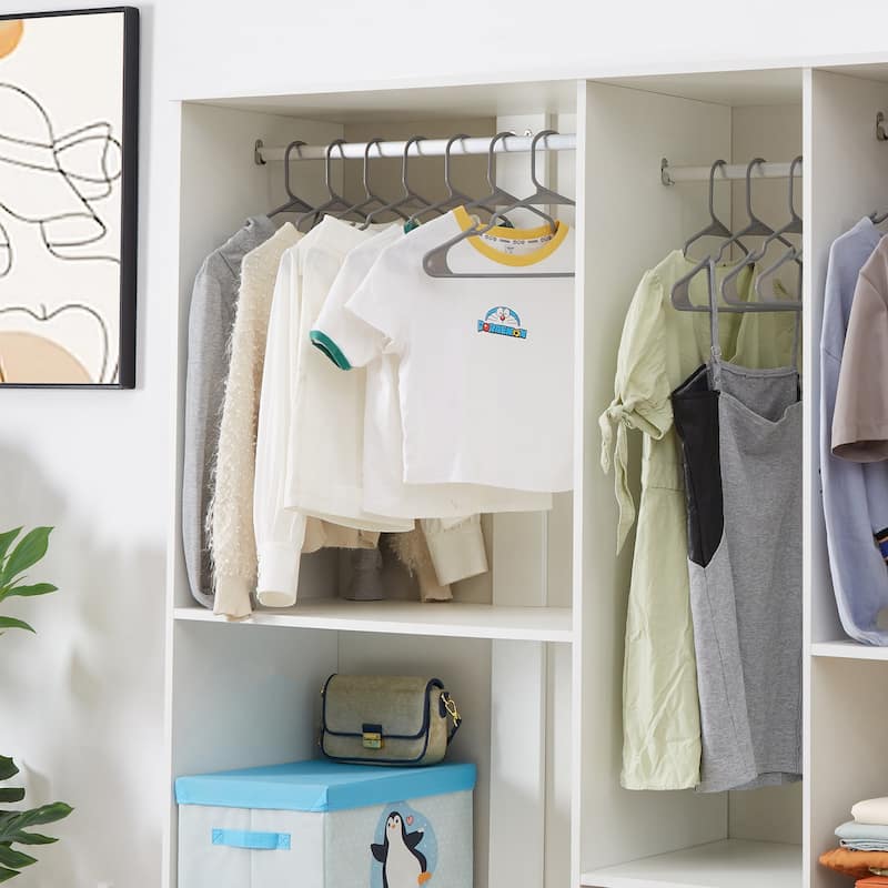 Javlergo 25/50 Pack Plastic Hanger, Space Saving, Sturdy Heavy Duty Clothing Notched Hangers