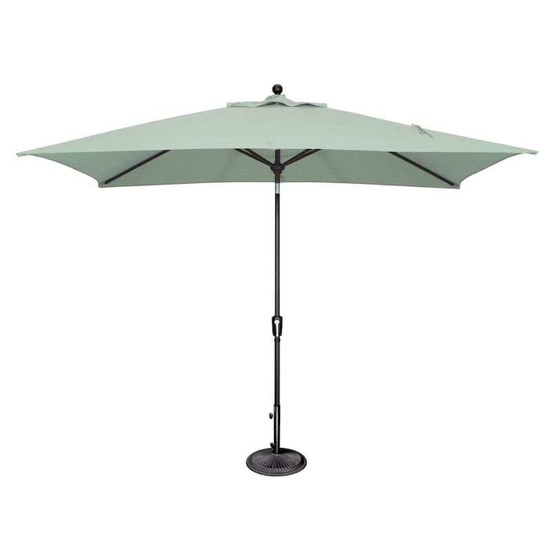 SimplyShade Catalina Rectangle Black Push Button Tilt Umbrella - Spa